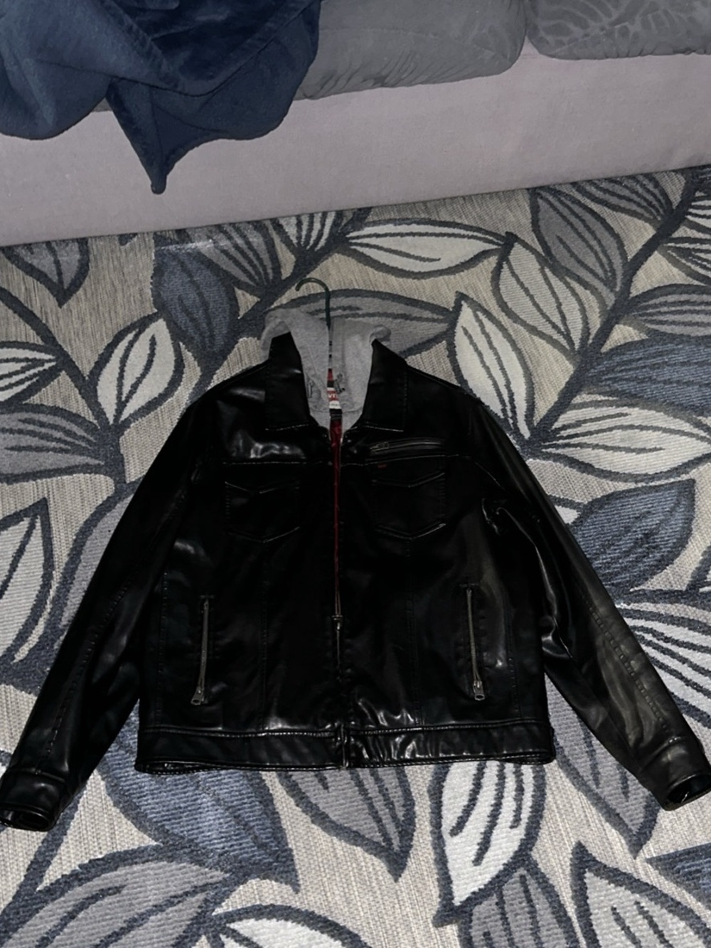 Levi's Black Jacket with Grey Hood Detail
